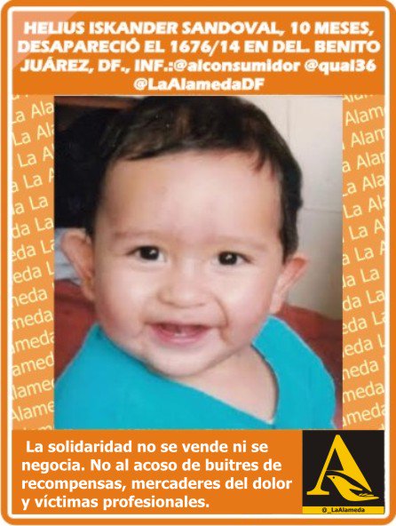 #Tebuscamos Helius Iskander Sandoval, 10 meses, 16/6/14, #BenitoJuárez #DF <a href="/alconsumidor/">Daniel Gershenson</a> <a href="/qual36/">RicardoAlvarado</a> <a href="/Sruizesparza/">Sergio Ruiz Esparza</a>