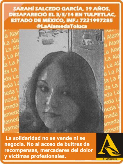 #Tebuscamos Sarahí Salcedo García, 19 años, 3/5/14 #Tulpetlac #Edomex 7221997285 <a href="/Emmalejapaz/">señobrujarazu</a> <a href="/vozdeiztapalapa/">La Voz de Iztapalapa</a>