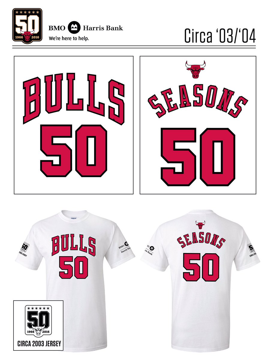 chicagobulls's tweet photo. It's 2000s Night tomorrow! Check out the shirseys we are giving away thanks to @BMOHarrisBank 👌🏽 https://t.co/2ixEbdVdlp