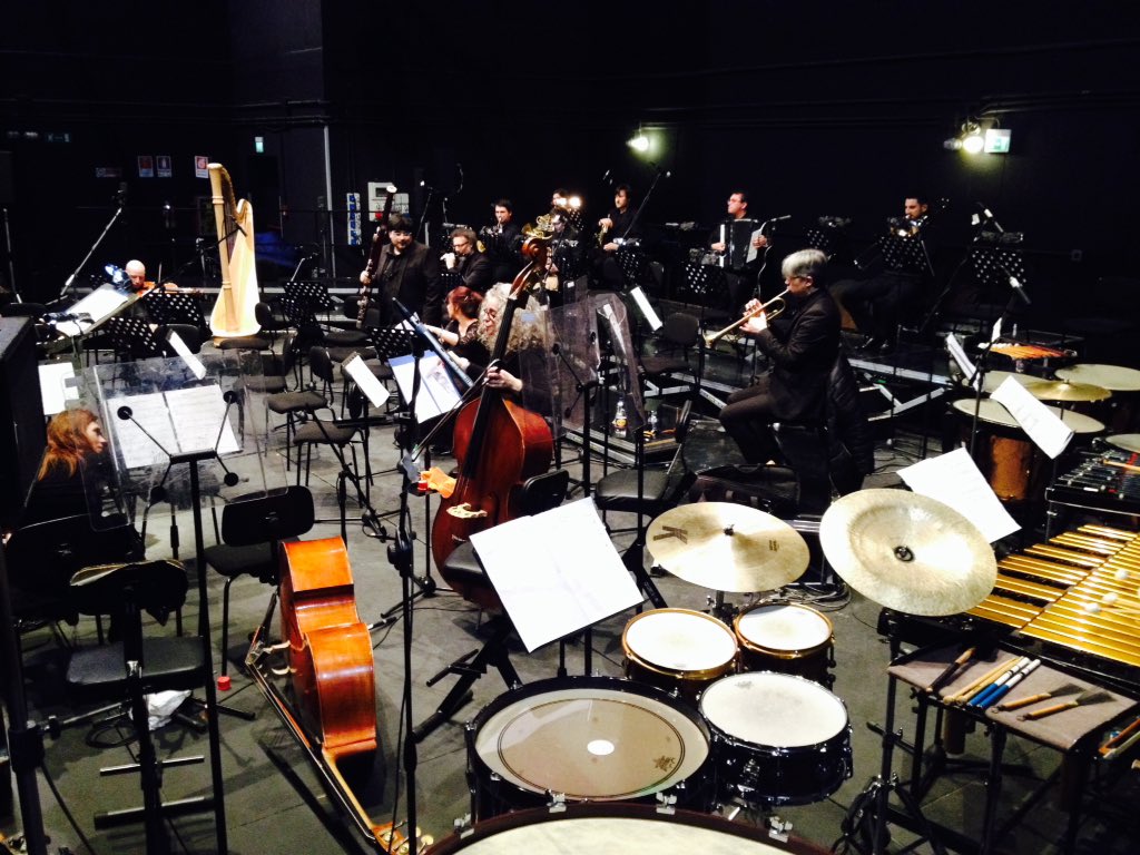 MittelOrchestra's tweet photo. Quasi pronti a cominciare! .@scristicchi #magazzino18 #pordenone https://t.co/fJPkNccSPT