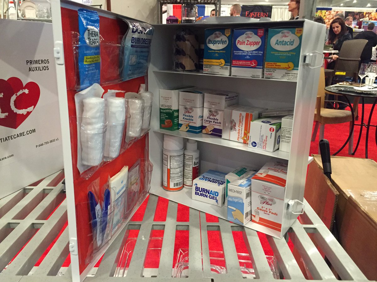 Custom first aid kits from <a href="/ICSafety/">Initiate Care</a> keep your kitchen safe and ready. And we stock them. Inquire today!