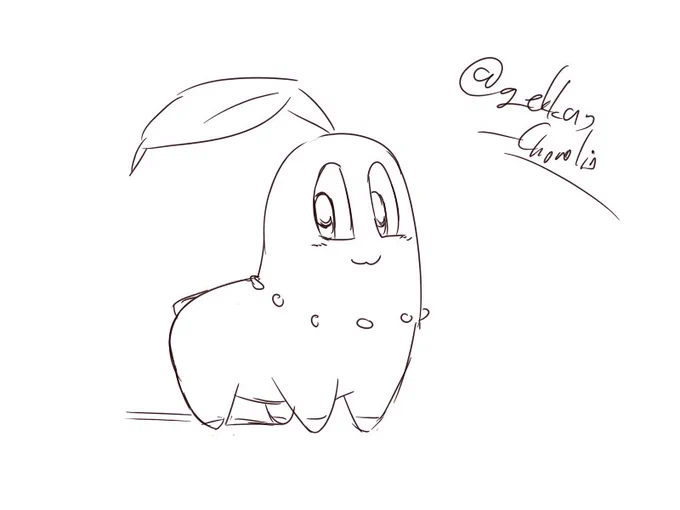 #これをみた人は何も見ずにチコリータを描け
チコリータなんて楽勝で描けるチコ! 