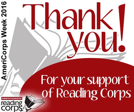 NDSEEC's tweet photo. #NDReadingCorps thanks you! @AmeriCorps @NDSEEC @UnitedWayFargo @MSAUnitedWay @OttoBremer #AmeriCorpsWorks https://t.co/96oR5fHhXI