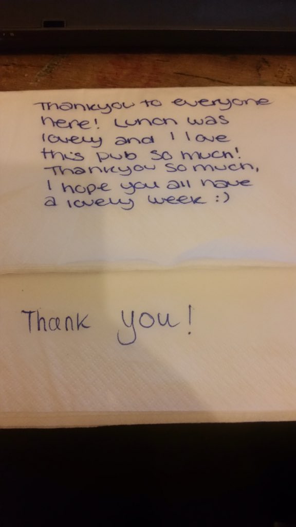 A great big thanks to the girls who left this on their table at lunchtime! We hope you have a lovely week too!