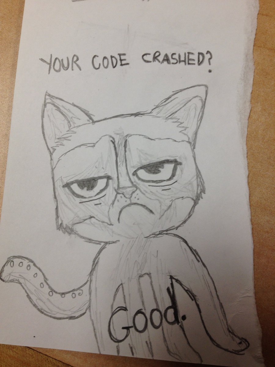 RyvSam's tweet image. @MLHacks #hackumbc Grumpy Octocat