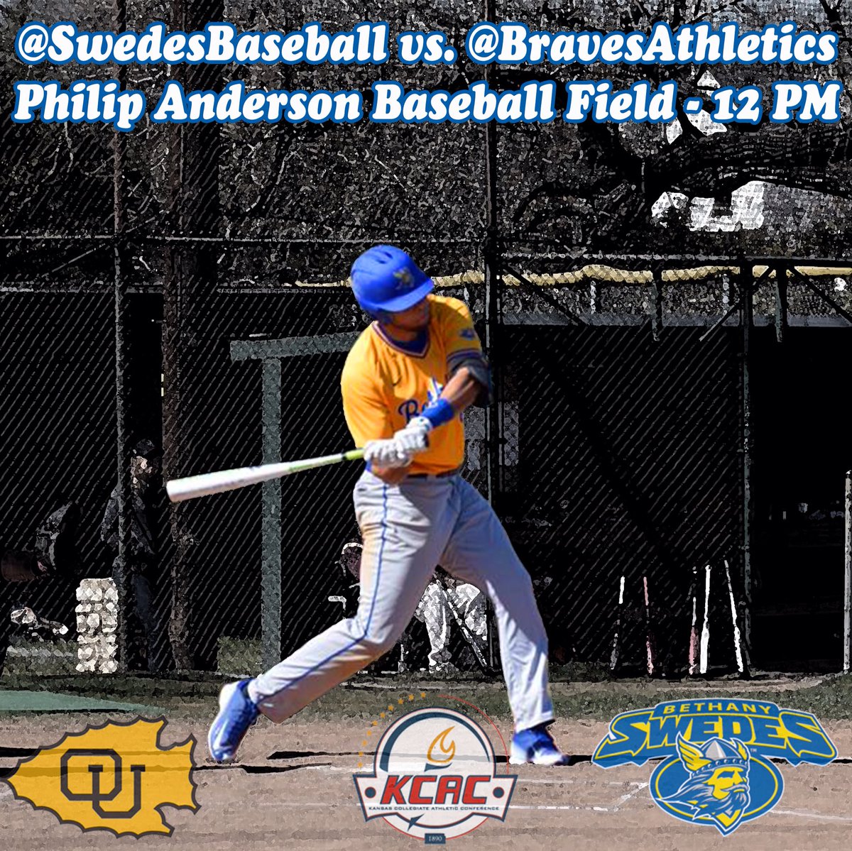 BethanySwedes's tweet photo. @SwedesBaseball is back in action today at 12! It's supposed to be 77 and sunny so come check out #BethanyBaseball https://t.co/A0Zf7eX6pq