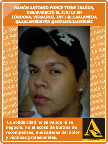 #TeBuscamos Ramón Antonio Ponce, 20 años, 3/9/13 
 #Córdoba #Veracruz  #verfollow #Xalapa
  <a href="/mifamiliamebusc/">Ramon Antonio Ponce</a>