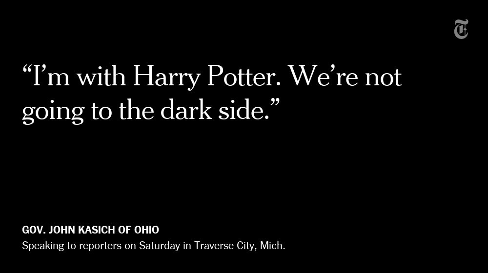 nytpolitics's tweet photo. John Kasich sides with Harry Potter on strategy https://t.co/3wnoL75hTq via @thomaskaplan https://t.co/YnRx0a2ezB