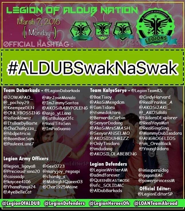 Yhanaleng's tweet photo. OHT: #ALDUBSwakNaSwak
Spread The Love &amp; GoodVibes!
Happy Monday Dabarkads! https://t.co/Ilth6MOnwz