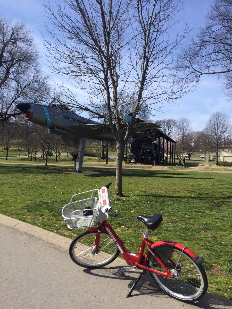 Plane, trains, in bike share in Music City, USA.