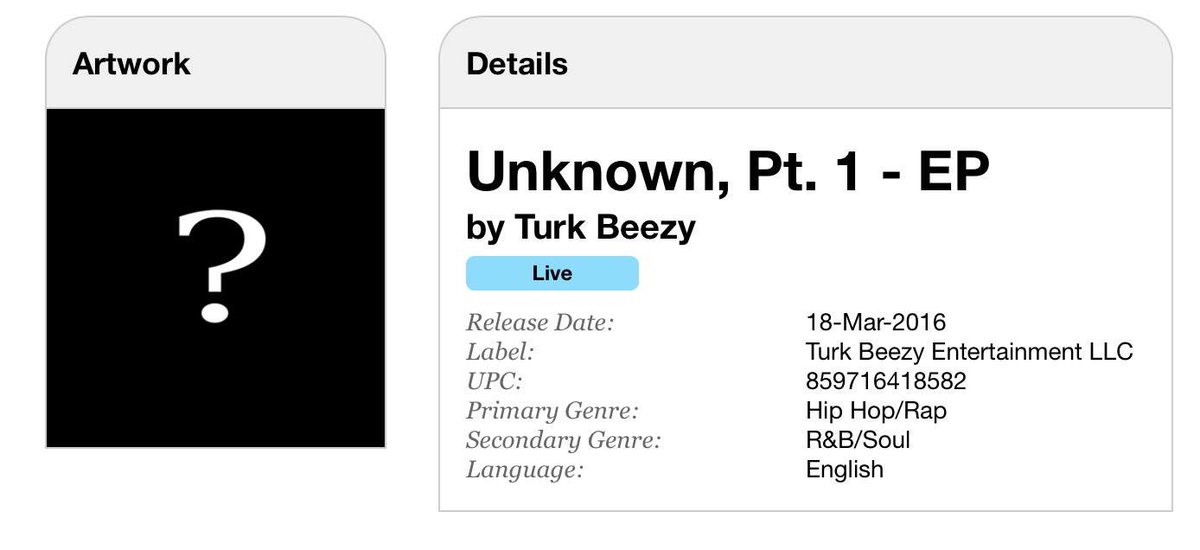 turkbeezytweet's tweet photo. #March18 will be here before you know it. #UnknownEP #TurkBeezyEnt https://t.co/3QOl8tE8Oj