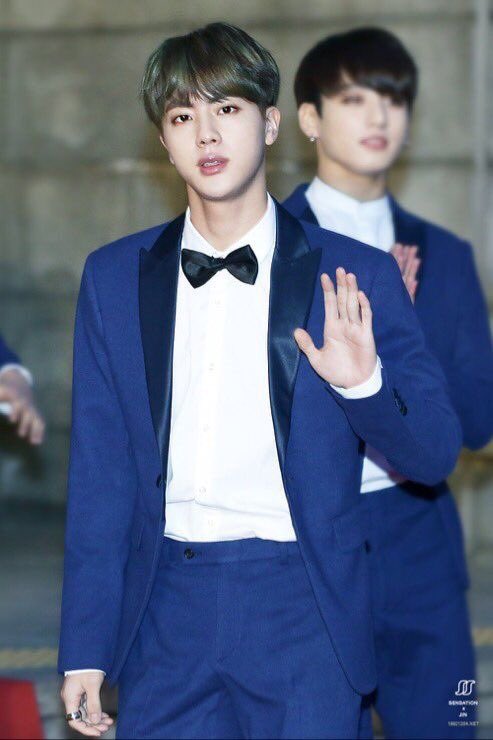 jin files on X: SEOKJIN IN THIS BLUE SUIT  / X