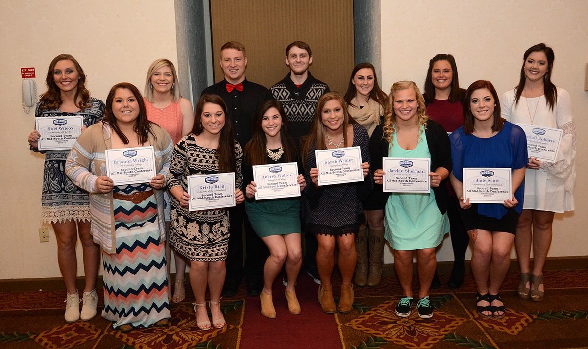 UC_Cheer's tweet photo. UC Cheer Second Team All Conference : @KrisLynn2_ and @ginger_jade_ https://t.co/XCGFLmglFy