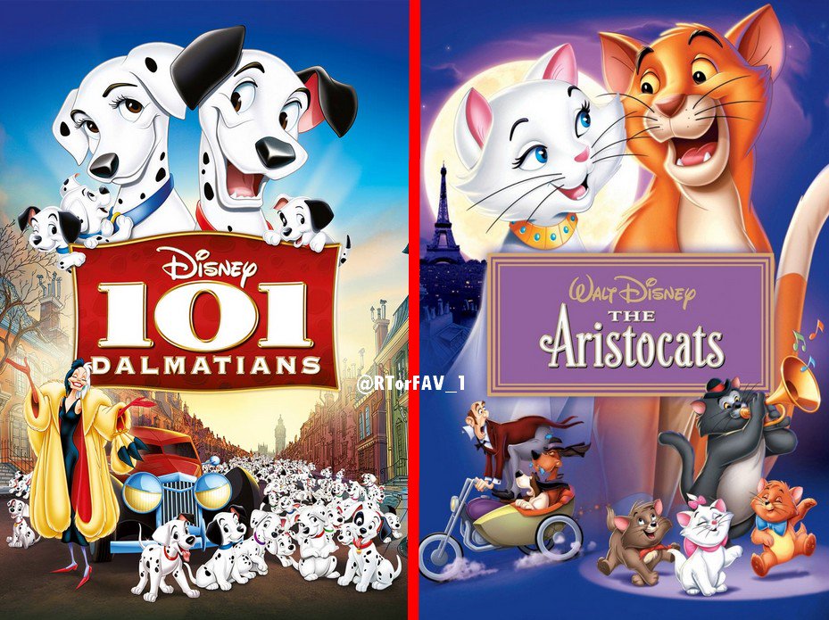 REQUESTED  
RT for 101 dalmatians
LIKE for The aristocats