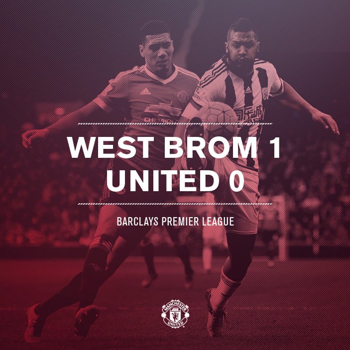 FT: West Brom 1 #mufc 0. A disappointing day as Rondon's goal inflicts defeat on the Reds after Mata was sent off.