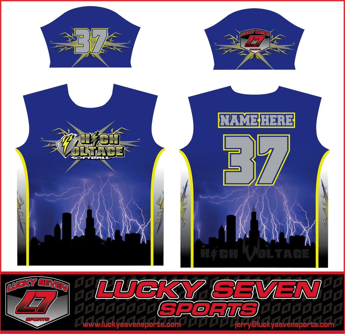 Lucky7Sports's tweet photo. Another jersey created by Lucky Seven Sports 🎰 Good luck this season High Voltage ⚡️ https://t.co/5mKCsrjn93