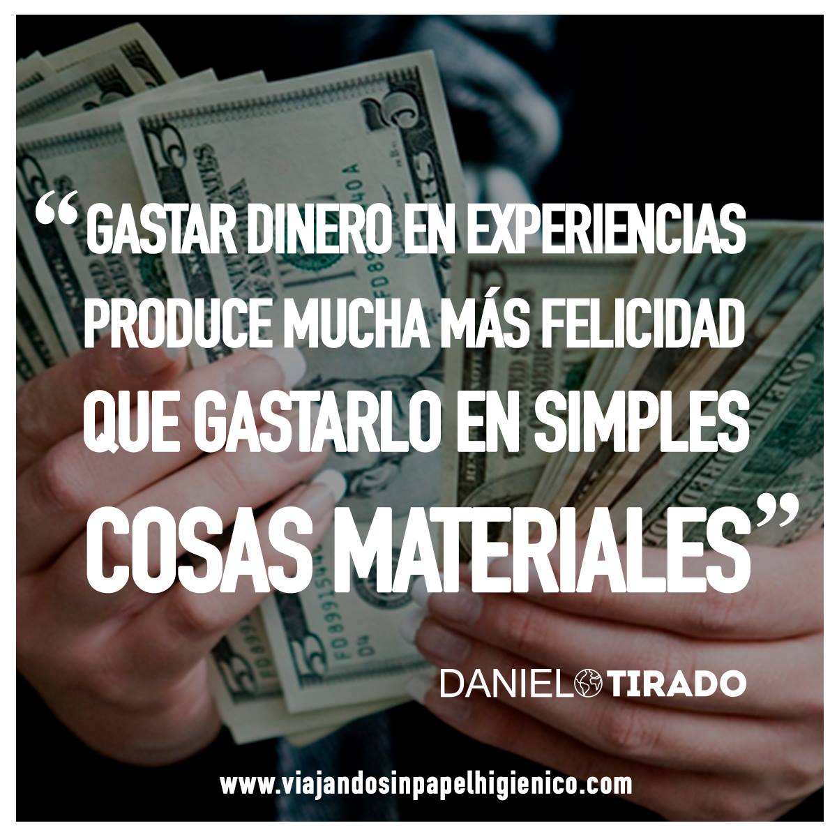 DANIEL TIRADO on Twitter: "Gastar dinero en experiencias produce mucha más  felicidad que gastarlo en simples cosas materiales. #DanielTirado  https://t.co/ER2cYub2BY" / Twitter