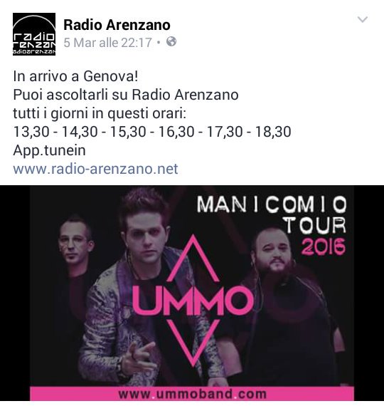 RadioArenzano's tweet photo. https://t.co/zm6q2BRFSd