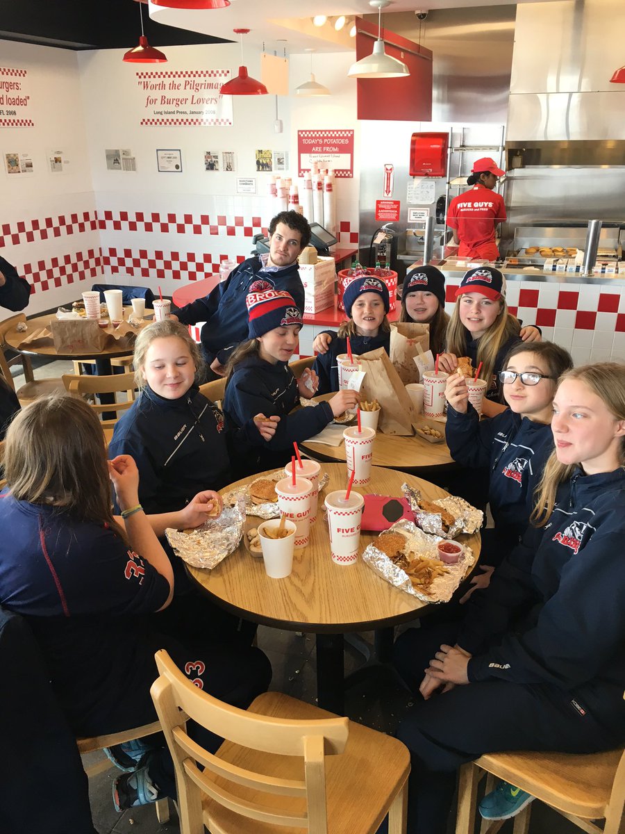 #overtime victory lunch at <a href="/FiveGuys/">Five Guys</a> with <a href="/bbbails/">bailey bilous</a> <a href="/Sharlotte04/">Sharlotte Patricia</a> <a href="/Novice_Vanner/">Jason VanVolkenburg</a> and #BrockJrBadgers