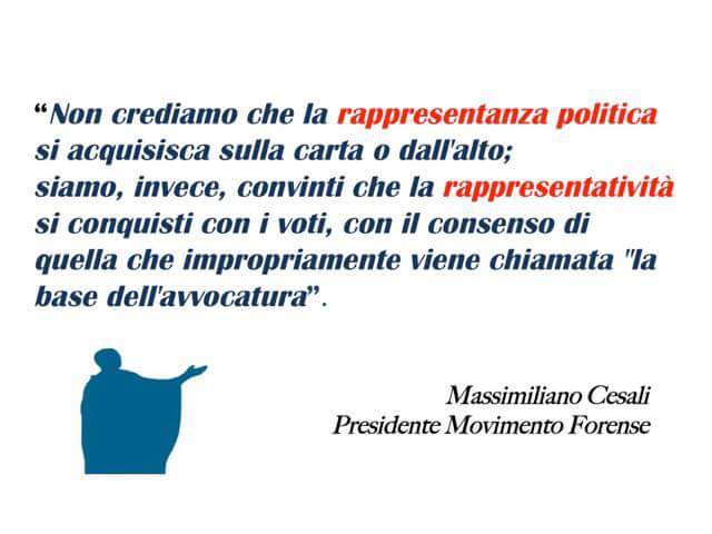 Tutti hanno il diritto di esprimere il proprio convincimento e il modo più democratico è il VOTO.
#1avvocato1voto