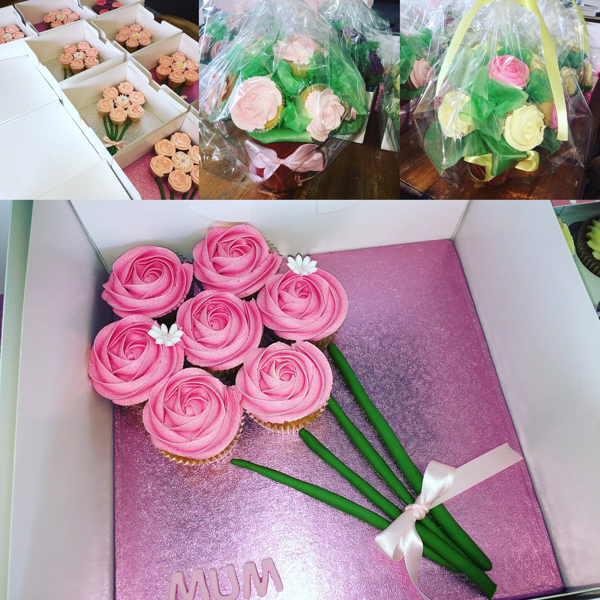 SarahCakeCo's tweet photo. #happymothersday #flowers #cupcakes #bouquets #mum #love #pinkpurpleyellow #gifts https://t.co/VcGoTJCrmD