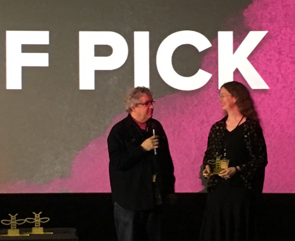 CorrieDoh's tweet photo. Thank you #MANIFF2016 for the Staff Pick Award for @WestOfRed! @theRealLarryE and @KairosFilm and I rejoice!!! https://t.co/s57lOxjTxg