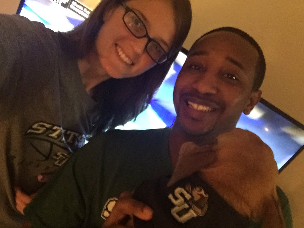 CoachBarber24's tweet photo. At home having fun supporting @StetsonMBB in their #ASunMBB Champ Game!!! Let's Go Hatters!! #SUnited #StetsonMBB https://t.co/MF5nbMycL4