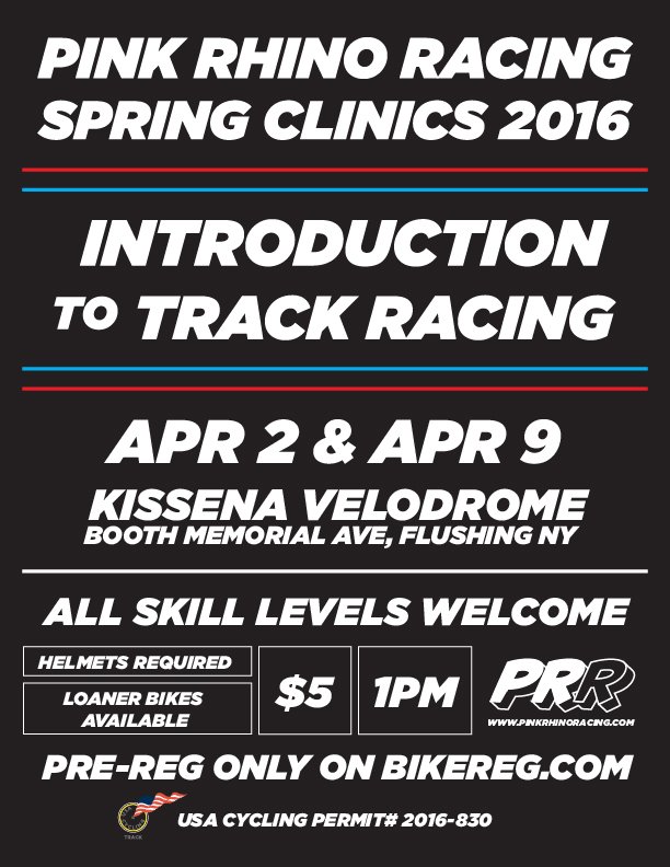 PinkRhinoRacing's tweet photo. Wanna try track cycling? Come to one of our Intro to Track Racing Clinics! Reg is open NOW! https://t.co/NE8K4krsQL https://t.co/Nu1q7gwU47