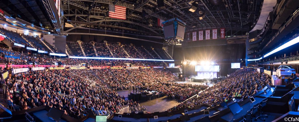 RobEnge3's tweet photo. Night one of our #gospelcrusade in #Atlanta was incredible!  Close to 9,000 heard the message of Jesus! #Hallelujah https://t.co/WLCJztzbUk