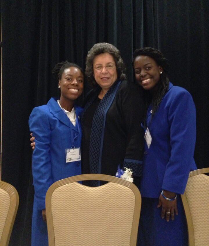 Our Soror's with Madame Grand Basileus, Mary Breaux Wright, at the 71st Eastern Regional Leadership Conference 💙🕊