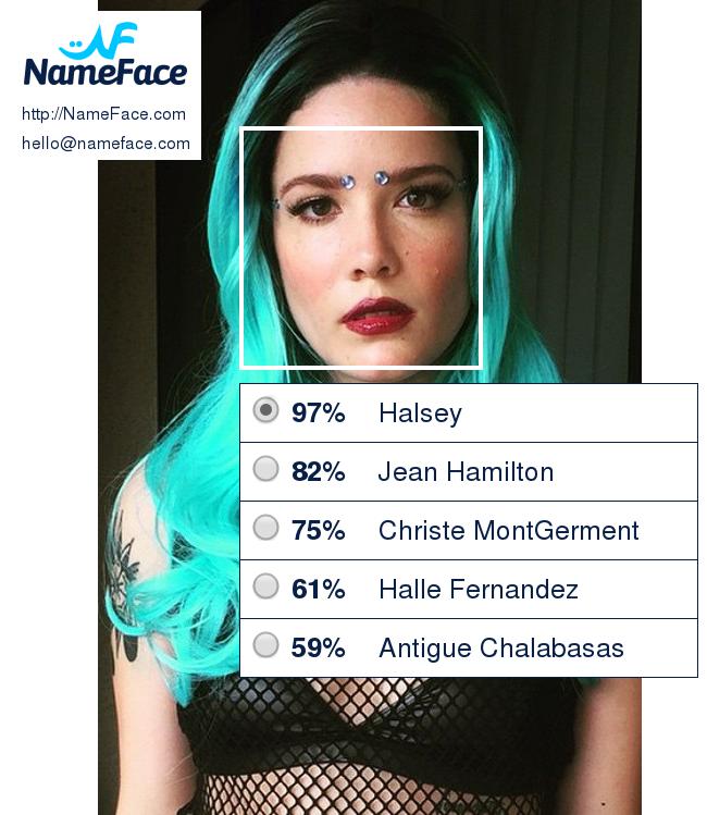 NameFaceOnline's tweet photo. Is this you Halsey? @halsey #NameFace https://t.co/xO2xV524S8 https://t.co/SfZPhtNqpd