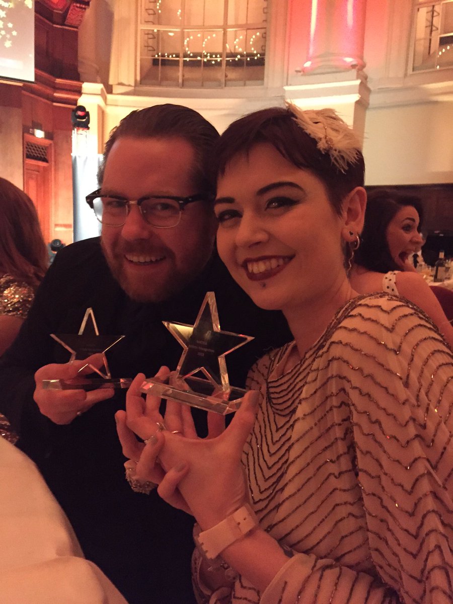 ProHairMag's tweet photo. His and hers awards! Nawwwwwww #matrixpowered @Ashleigh2025 @mattjgavin #lovedup https://t.co/OkoqC0W9fk