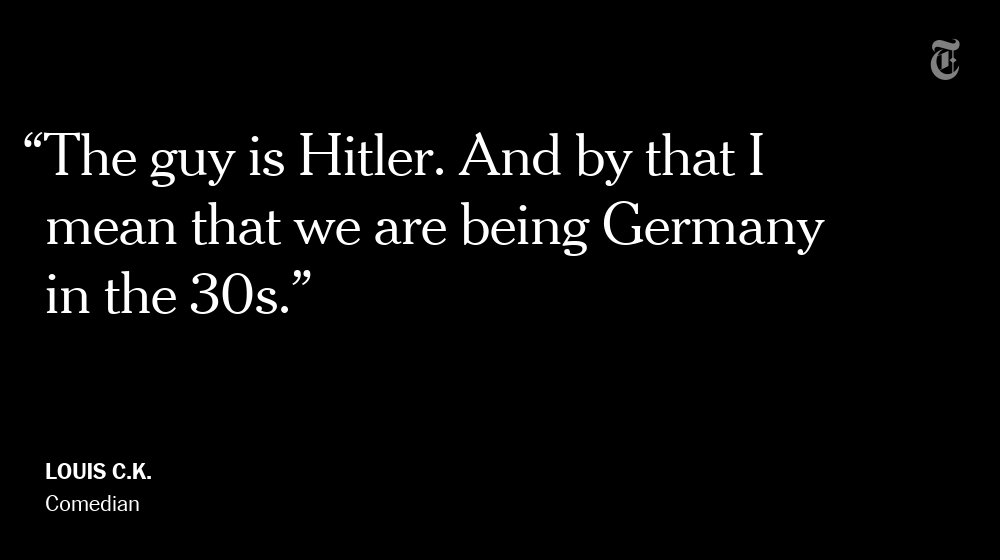 Louis C.K. compares Donald Trump to Hitler in an email to his fans nyti.ms/1YjH9N8