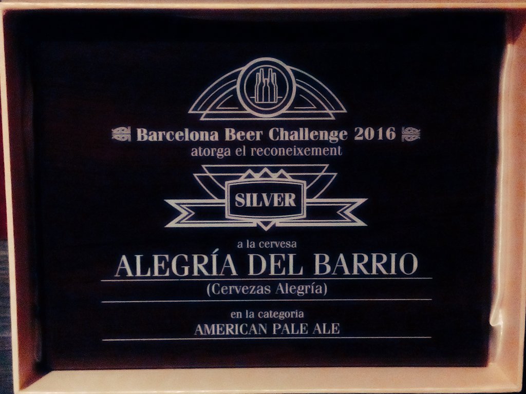 CervezasAlegria's tweet image. Menuda #Alegria nos hemos llevado!
Nuestra APA y la H@ppy BLACK LAGER premiadas en el #BarcelonaBeerChallenge
#BBF16