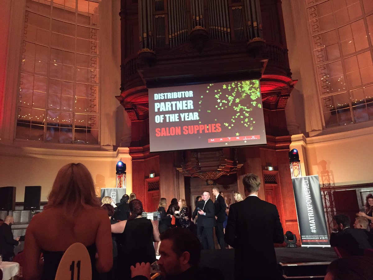 ProHairMag's tweet photo. Can't even hear over the applause for @SalonSuppliesUK winning distributor partner of the year #matrixpowered https://t.co/jompqx87Gt