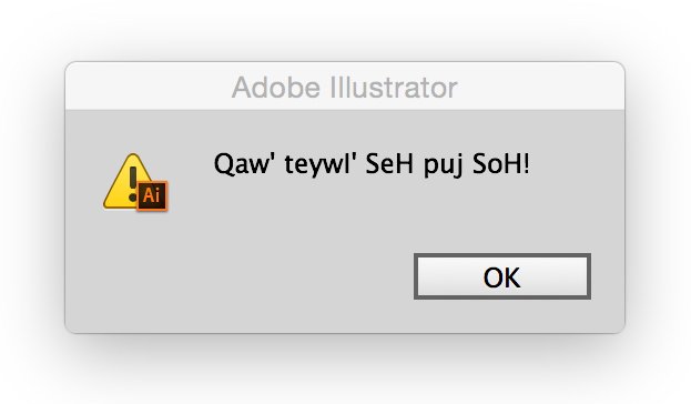 Vonster's tweet photo. Klingon: Your file was destroyed because you're weak! Download PSD file: https://t.co/PZSBRIHY7g #AdobeError https://t.co/ctXYkDgeye