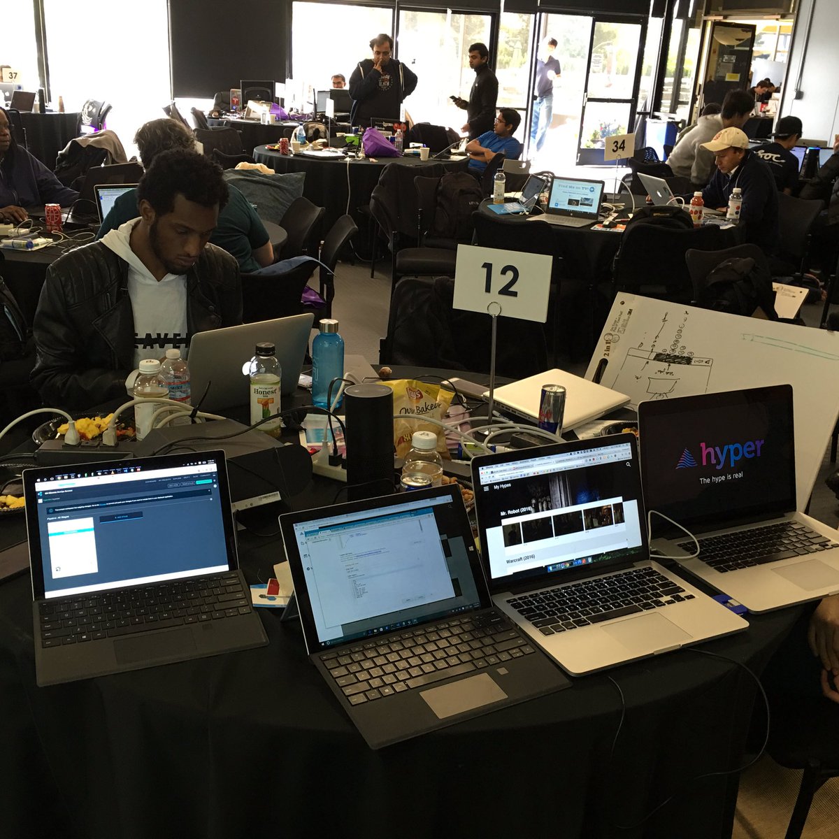 mohamedmansour's tweet photo. At the #nbcuhackathon presenting Hyper! Second screen and voice experience to capture your best moments and share it https://t.co/InixPTildo