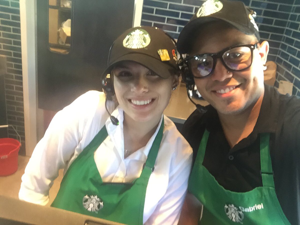 Sbux_KeyWest's tweet photo. Team 22270 #keywest and @mamasuesbux killing it on a Sunday morning!#mydmisbetterthanyours #tobeapartner #miamisbux https://t.co/d9YZgESDi7