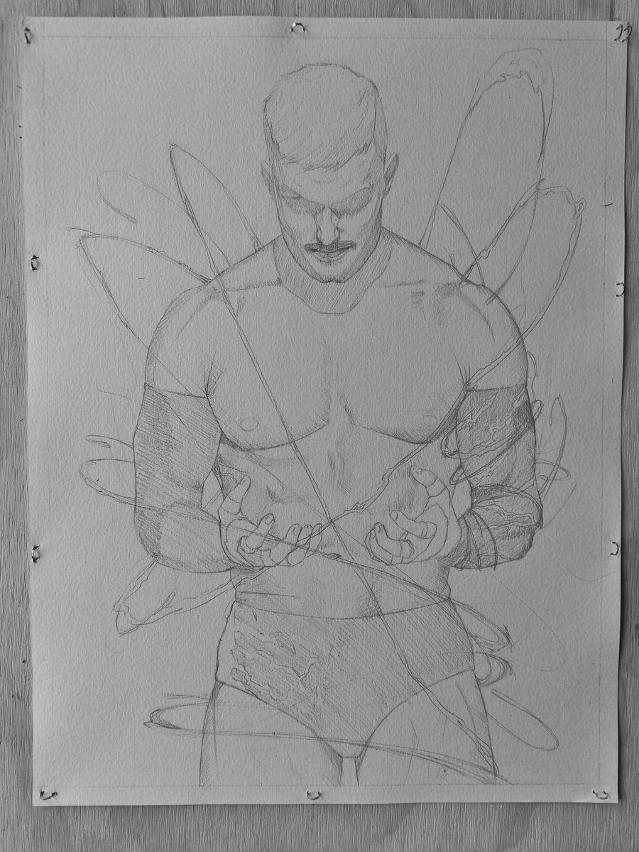 offearthart's tweet photo. Some progress on Finn Bálor becoming The Demon, needs some tweaks but almost there! #wip #art #wwe #BULLETCLUB https://t.co/FjJmK0nHMT