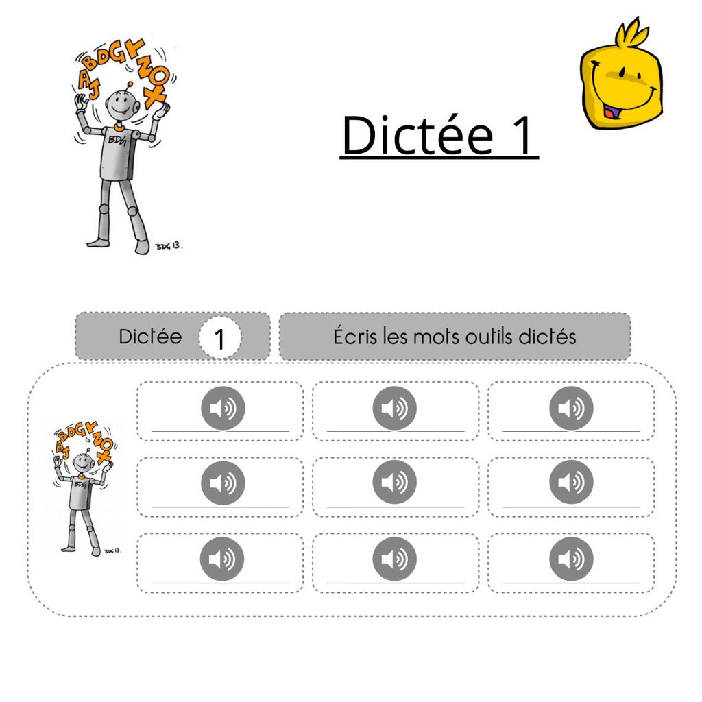 antoinevaleia's tweet image. Cette semaine on tente les dictées de mots outils avec @BookCreatorApp !