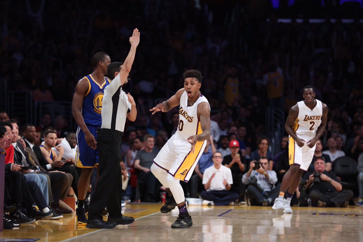 Lakers's tweet photo. That's another one!! #Swaggy3 #GoLakers https://t.co/3RfPO5G5JO
