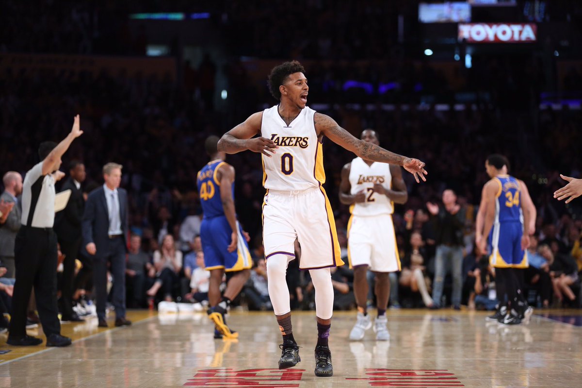 Lakers's tweet photo. That's another one!! #Swaggy3 #GoLakers https://t.co/3RfPO5G5JO