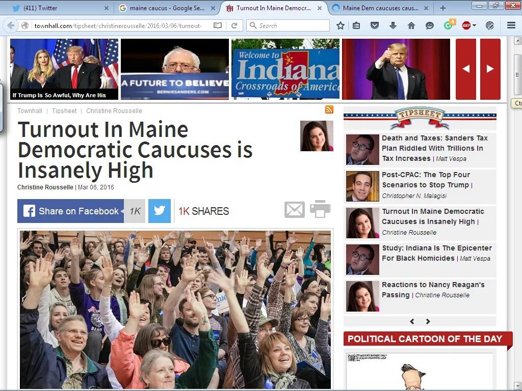 PeaceAction's tweet photo. Turnout In Maine Democratic Caucuses is "Insanely" High

#ME4Bernie #MECaucus #FeelTheBern https://t.co/ERmdTQEz2m
