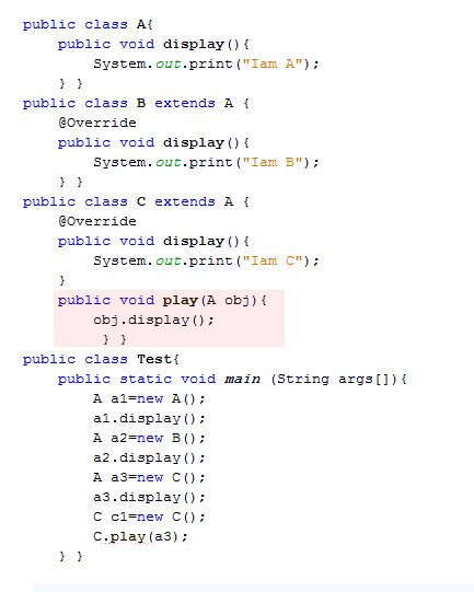 itsraniajaz's tweet image. @T_ModhiCS 
كود درس اليوم 🌹
#polymorphism
#java2