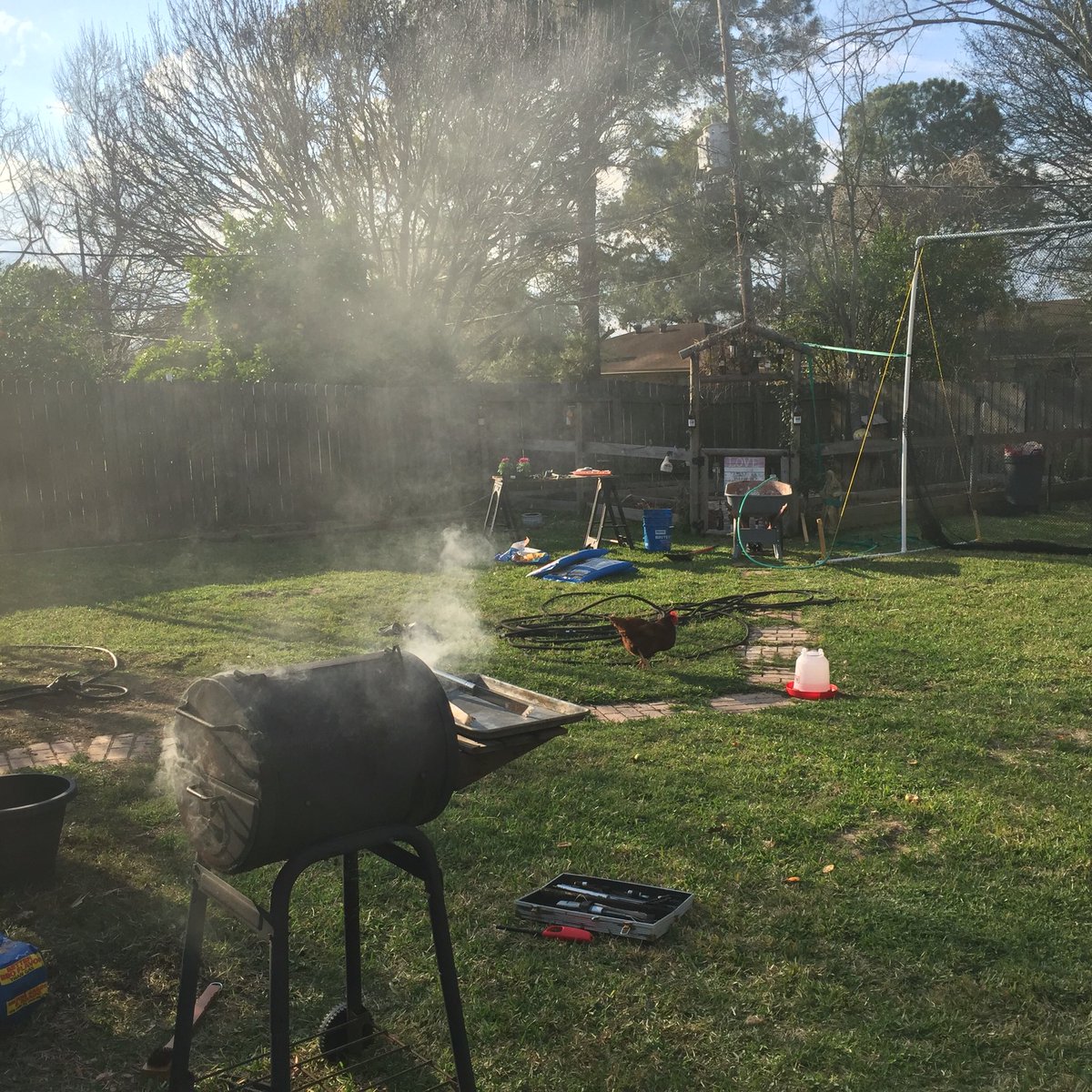 SparklingRoof's tweet photo. Gardening and grilling weather #earlyspring https://t.co/ekYNO53cHP