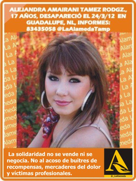 #Tebuscamos Alejandra Amairani Tamez, 17 años, 24/3/12 #Guadalupe #NuevoLeón #NL #Mtyfollow @CICmty