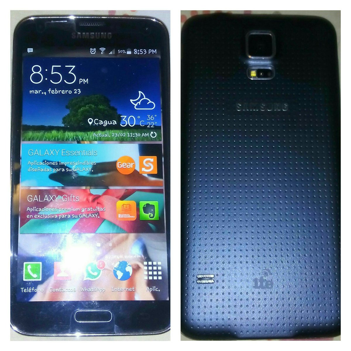 gabyaleja06's tweet photo. Vendo: Samsung Galaxy S5,LTE,Negro,Liberado,16Gb,Protector d Pantalla,3 Forros,Caja y Accs,BsF 300mil. https://t.co/TA9ZNsqkGO