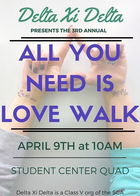 DeltaXiDelta's tweet image. Please save the date and join us for our All You Need Is Love Walk! Donate by clicking the link in our bio!
