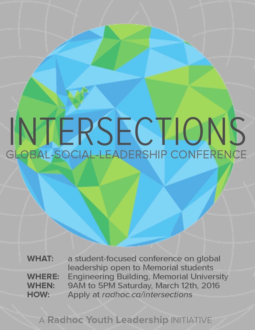 Radhoc's tweet photo. Post-sec or grade 12 student? Reg for Intersections: Global-Social Leadership Conference! https://t.co/buoC25KUpN https://t.co/SBkOYfkWTg