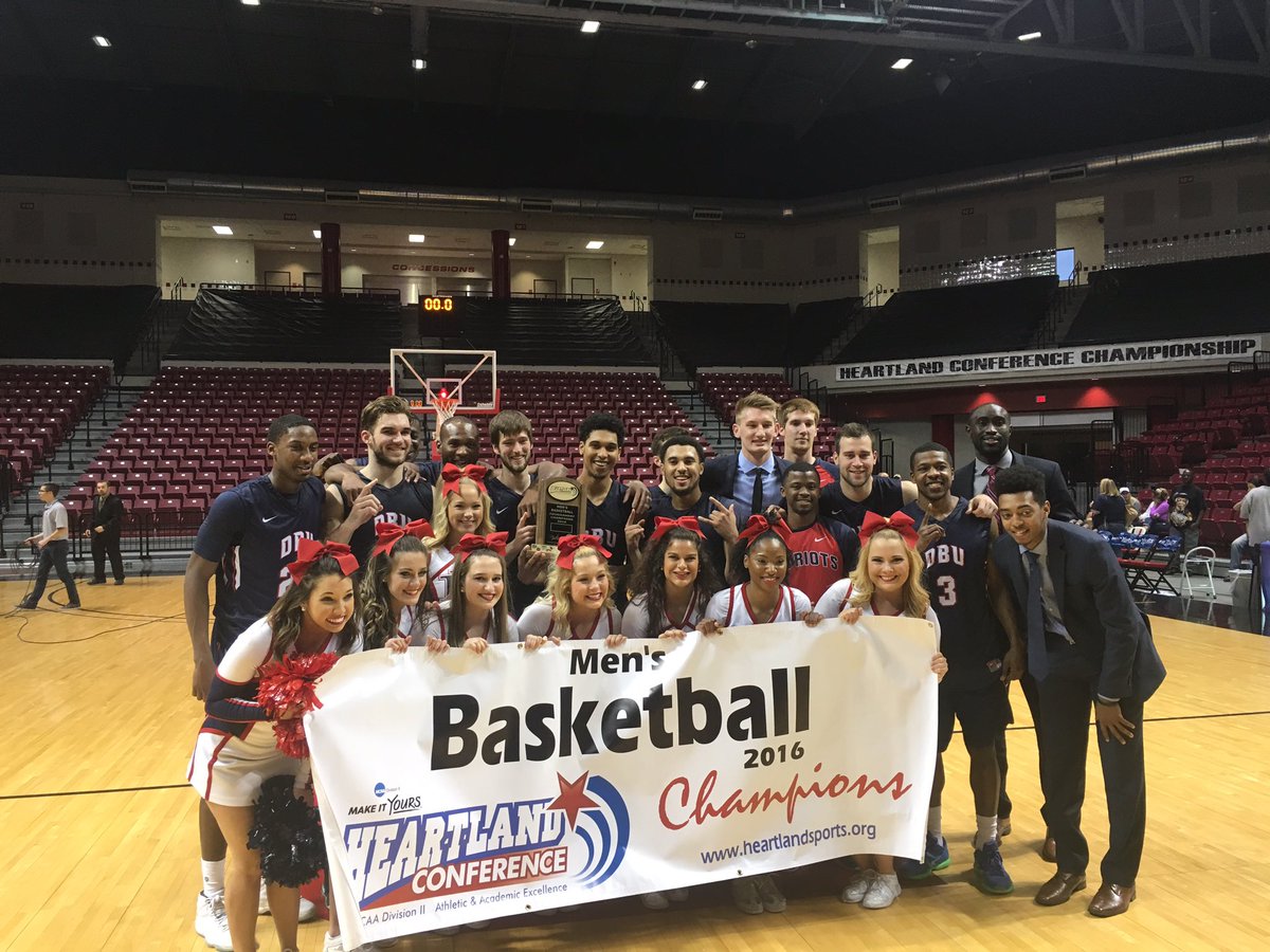 DBUAthletics's tweet photo. Your @DBUBasketball team is 2016 @heartlandsports Champs!! #UNITED @DBUPatriots https://t.co/MxyMAlxuXW
